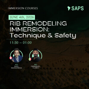JUNE 4th - 11:30 – 01:00 - RIB REMODELING IMMERSION: Technique & Safety